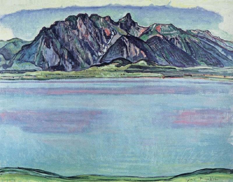 Ferdinand Hodler lake thun and the stockhorn mountains Germany oil painting art